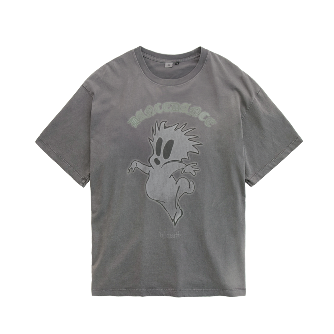 폴리테루 행크 댄싱 고스트 1/2 티 차콜(Polyteru HANK Dancing Ghost 1/2 Tee Charcoal) - 1