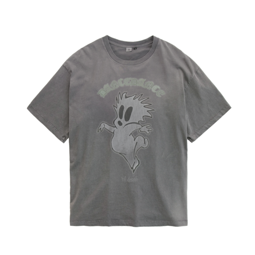 HK5LTS7000A1 Polyteru HANK Dancing Ghost 1/2 Tee Charcoal