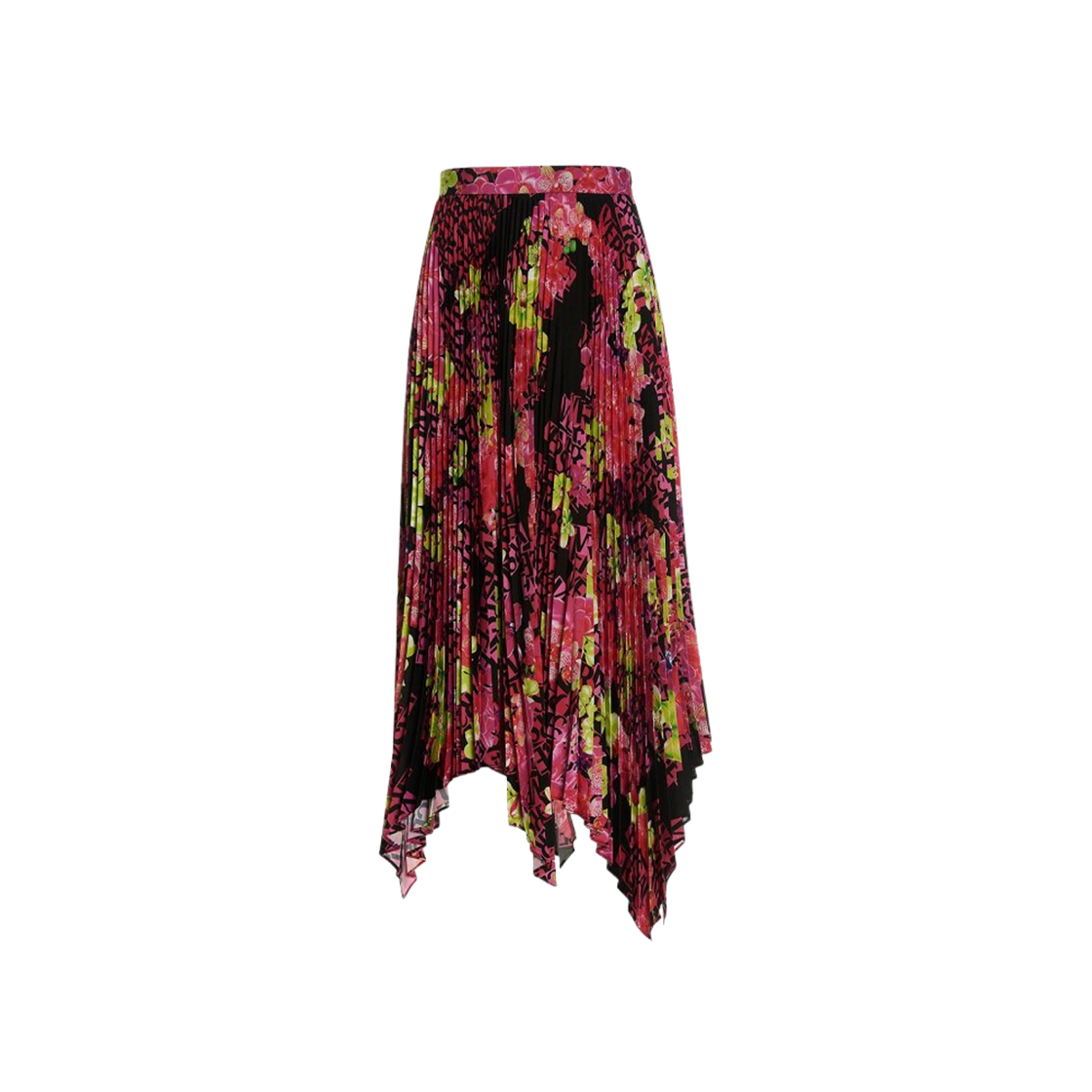 (W) 베르사체 오키드 플리츠 스커트 멀티컬러((W) Versace Orchid Pleated Skirt Multicolor)