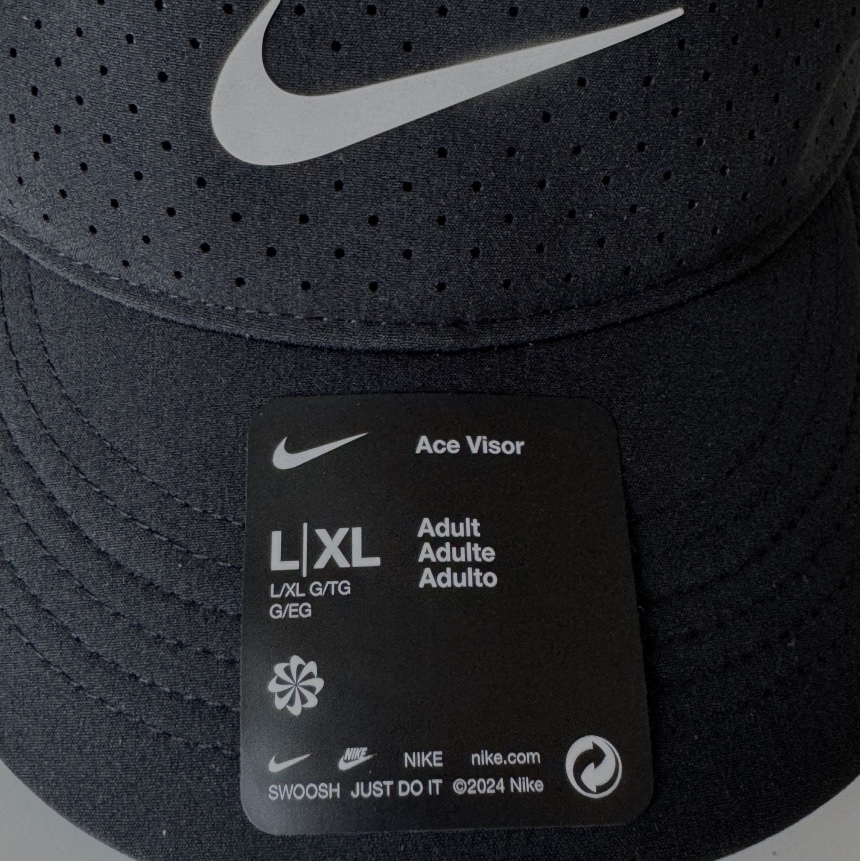 Nike Dri-Fit ADV Ace Tennis Visor Black, Nike Dri-Fit Club Structured Swoosh Cap Black 착용 스타일 - 5