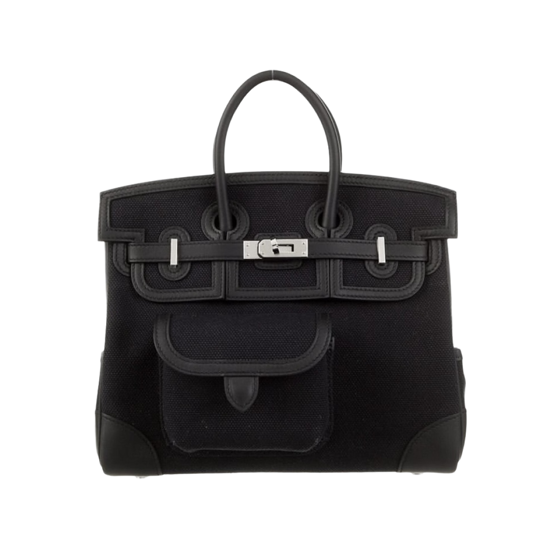 에르메스 버킨 카고 25백 스위프트 트왈 캔버스 & 팔라듐 하드웨어 누아(Hermes Birkin Cargo 25 Bag Swift Toile Canvas & Palladium Noir)