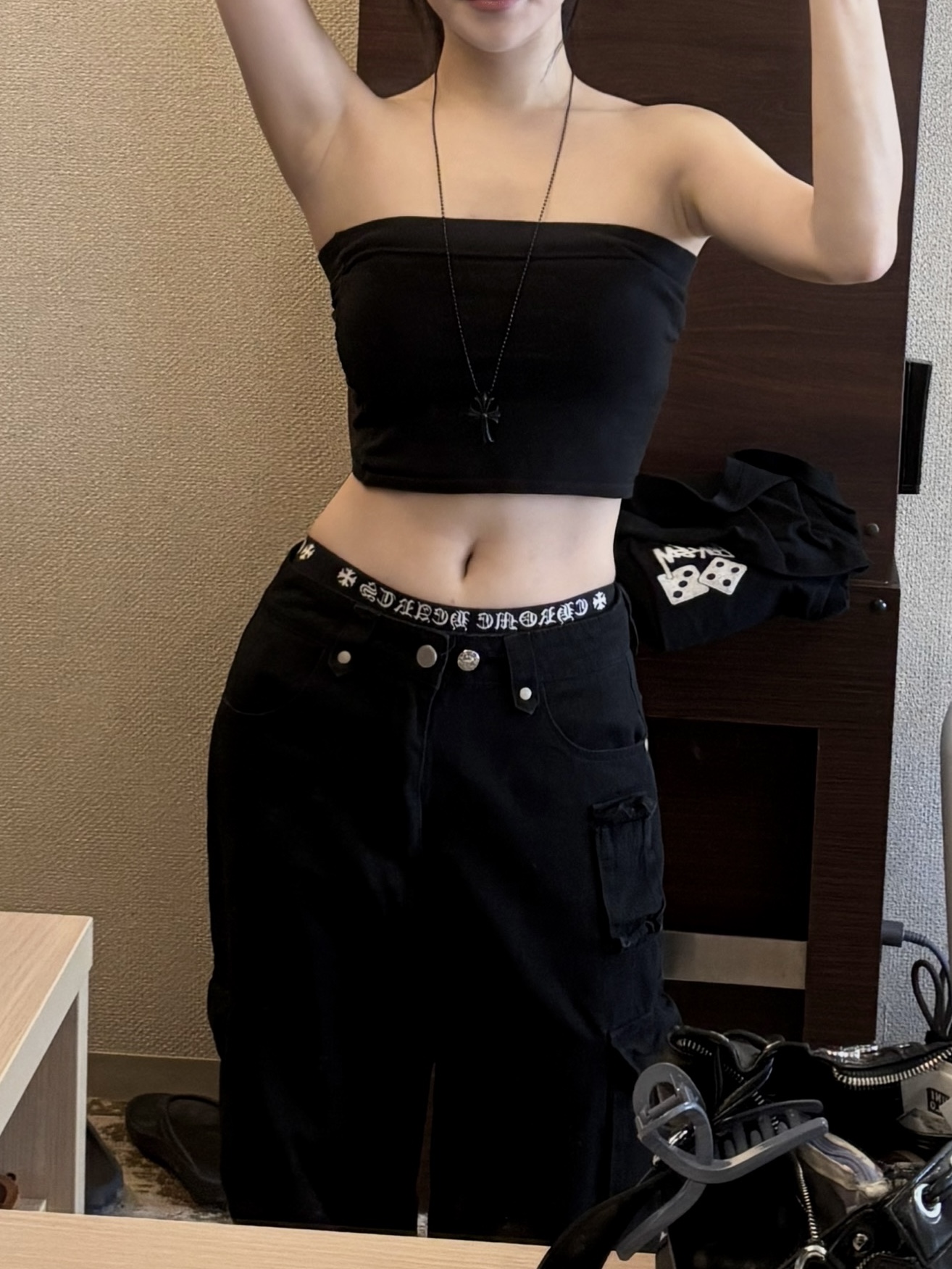 Chrome Hearts Boxer Brief Black, Chrome Hearts Silichrome CH Cross Pendant Black 2022/2023/2025 착용 스타일
