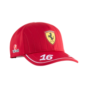 Scuderia Ferrari x Puma 2025 Charles Leclerc Baseball Cap Dark Cherry