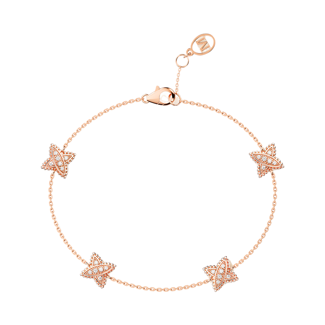 미꼬 온라인 단독 베스티 에뚜알 4모티브 다이아몬드 브레이슬릿 핑크 골드(Miko Online Exclusive Vasty Etoile 4-Motif Diamond Bracelet Pink Gold)