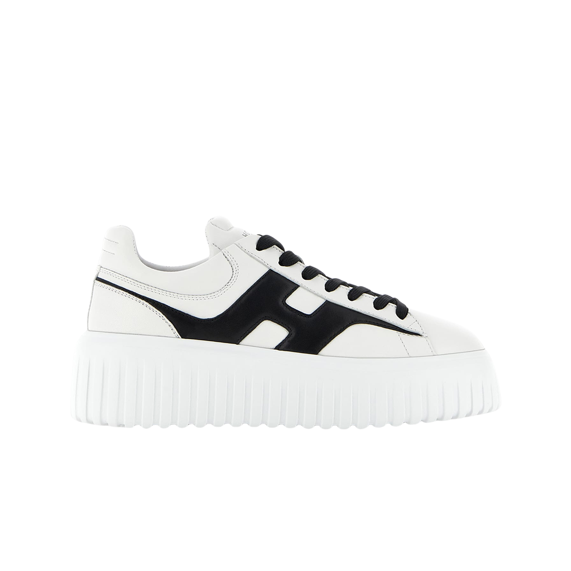 (W) 호간 H-스트라이프 스니커즈 화이트 블랙((W) Hogan H-Stripes Sneakers White Black)