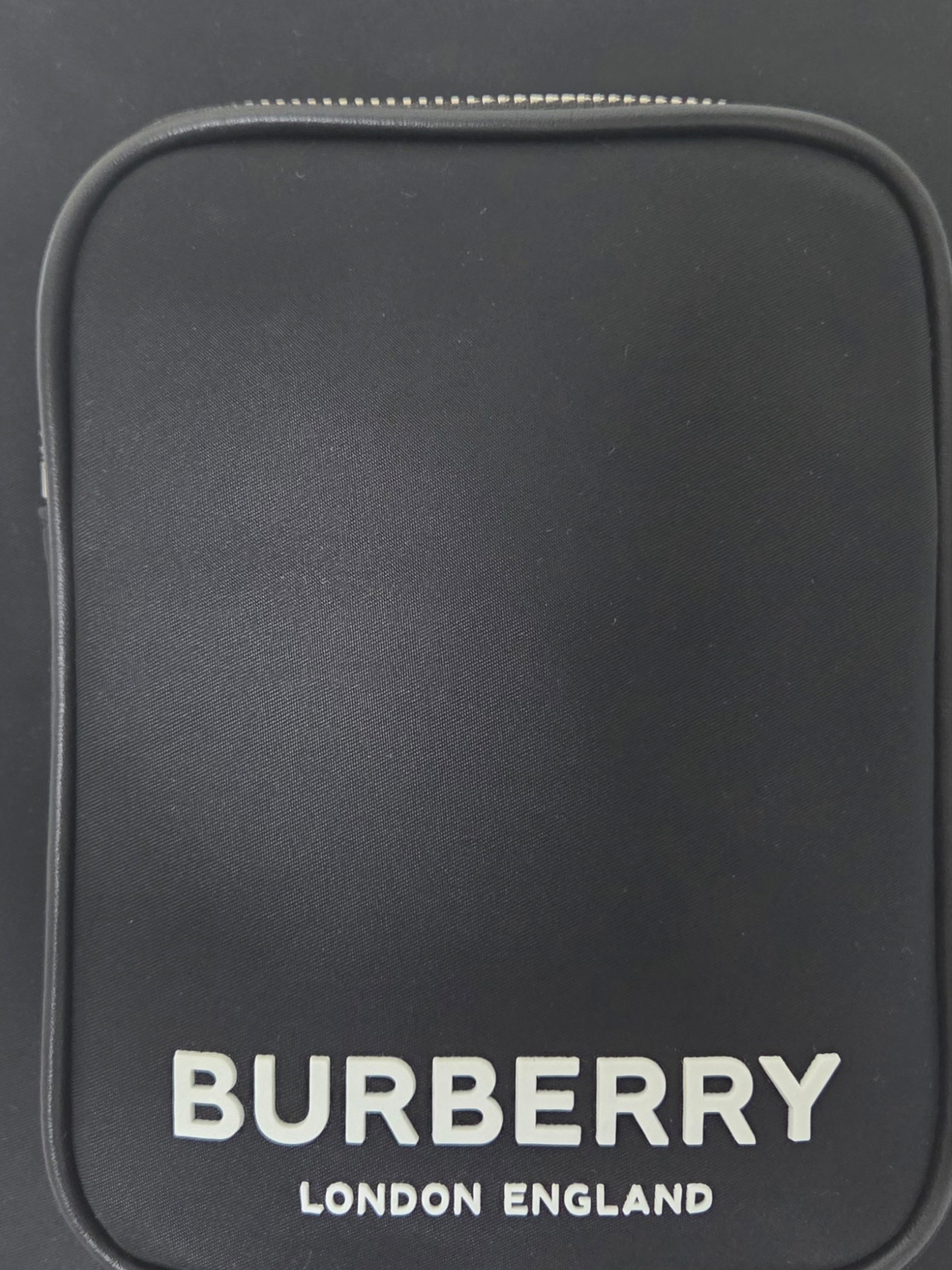 Burberry Logo Print Nylon Crossbody Bag Black 착용 스타일