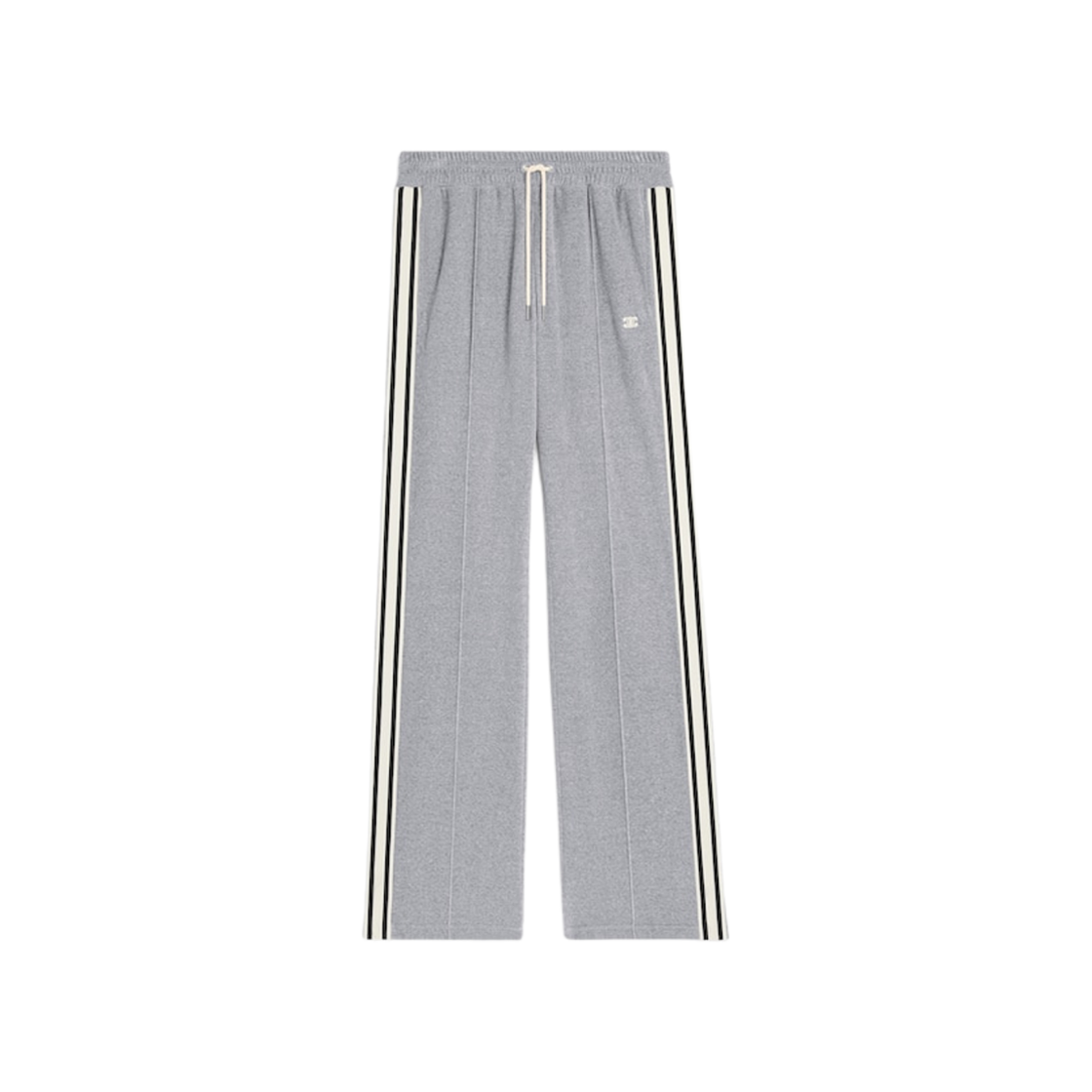 RP0770F08-09GB Celine Tracksuit Pants in Velvet Cotton Grey Black
