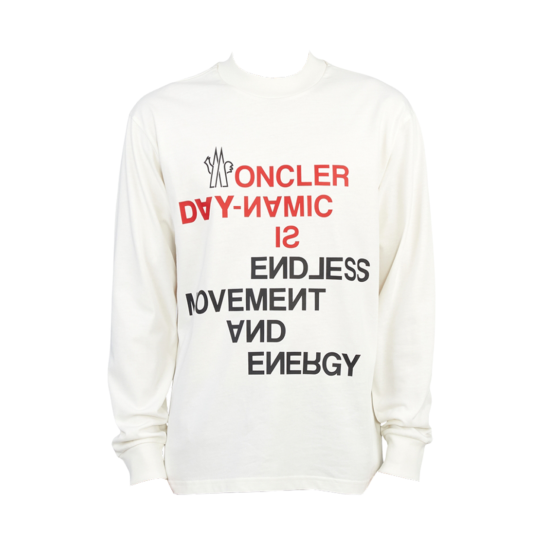 H2-097-8D00002-83927-041 Moncler Grenoble Lettering Logo Long Sleeve T-Shirt White - 22FW