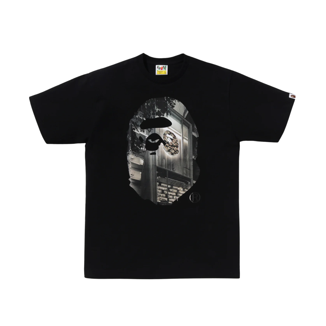 베이프 씽크 1주년 포토 에이프 헤드 티셔츠 블랙 - 베이프 씽크 스토어 한정(BAPE Think 1st Anniversary Photo Ape Head T-Shirt Black - BAPE Think Store Exclusive) - 1
