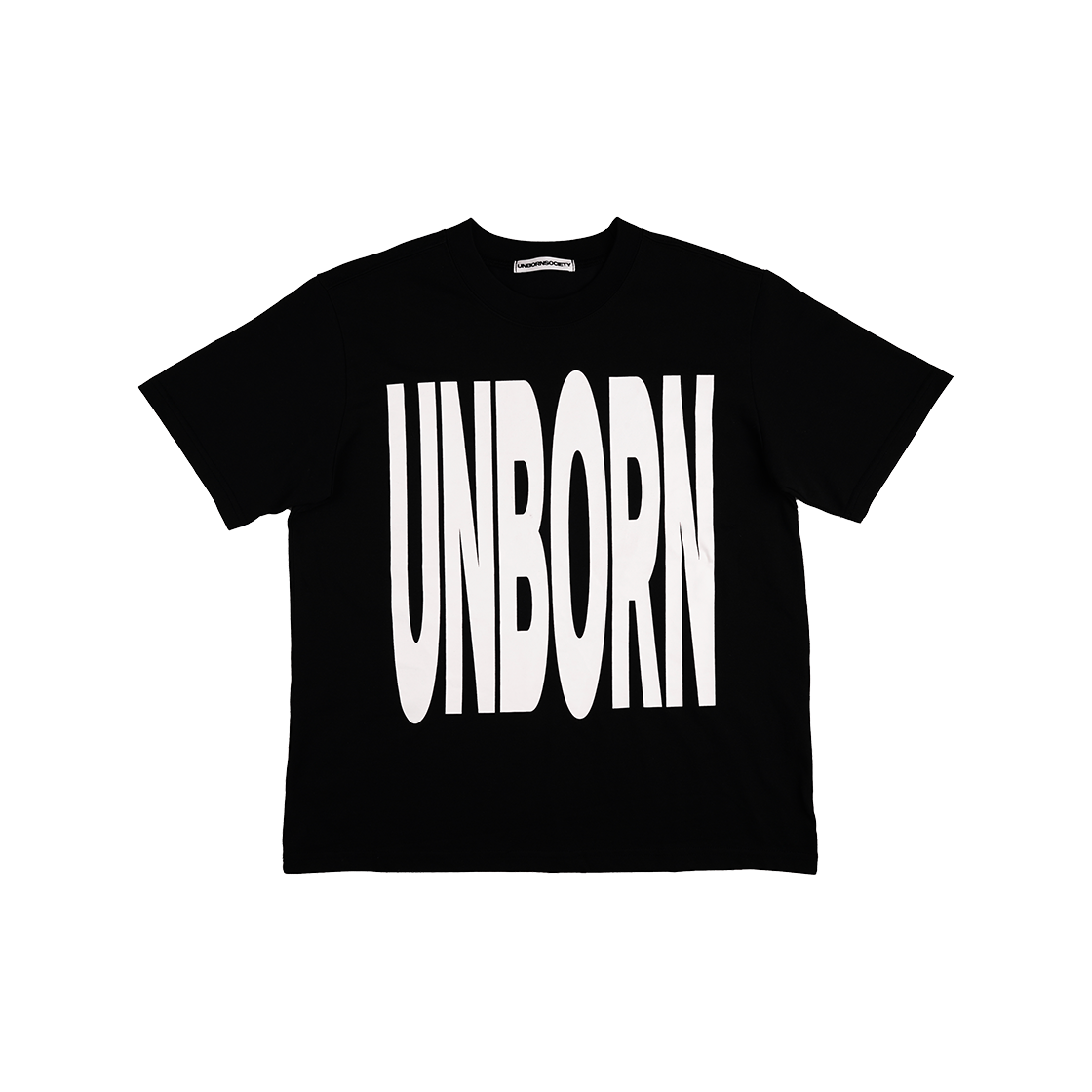 US-25T003WHT-1/2 Unborn Society Unborn Logo T-Shirt Black