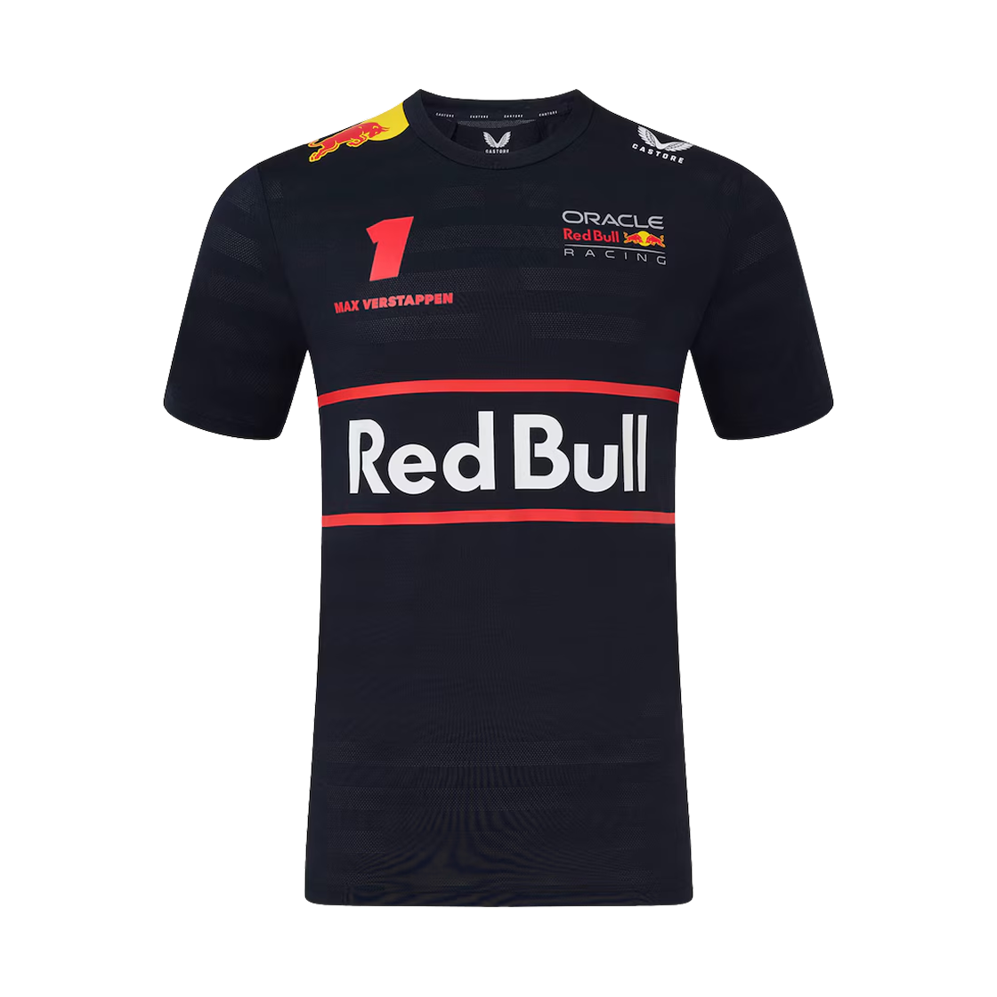 오라클 레드불 레이싱 x 캐스토어 2025 팀 막스 베르스타펜 드라이버 티셔츠 나이트 스카이(Oracle Red Bull Racing x Castore 2025 Team Max Verstappen Driver T-Shirt Night Sky)