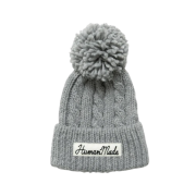 Human Made Cable Pop Beanie Gray