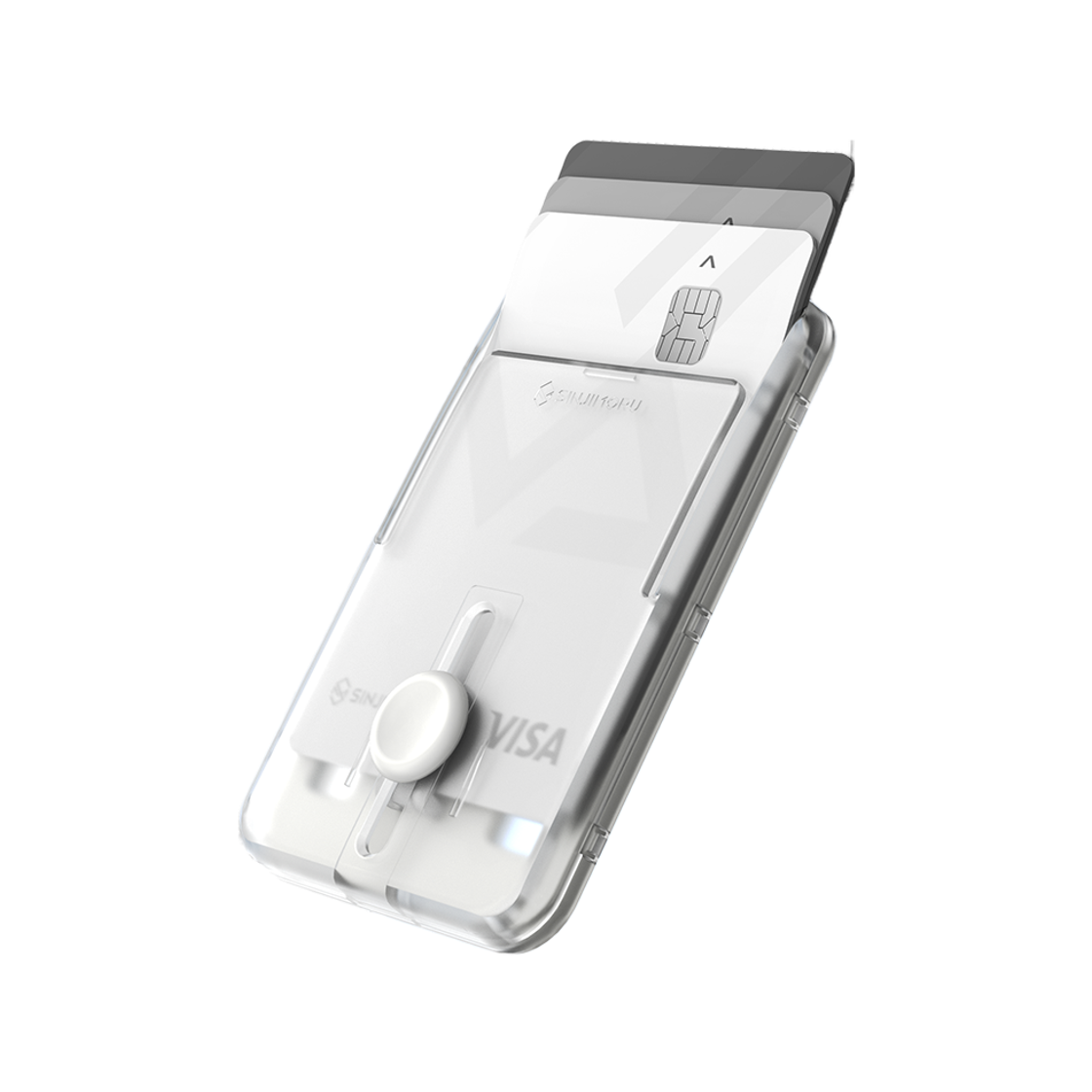신지모루 맥세이프 M 버튼업 버튼 슬라이드 카드지갑 케이스 화이트(SINJIMORU MagSafe M Button Up Slide Card Wallet Case White)