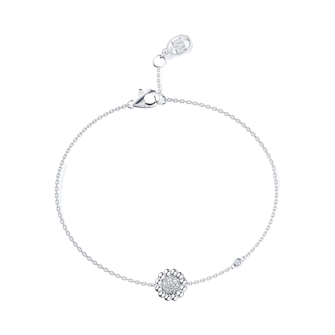미꼬 온라인 단독 베스티 폼폼 드롭 다이아몬드 브레이슬릿 화이트 골드(Miko Online Exclusive Vasty Pom Pom Drop Diamond Bracelet White Gold)