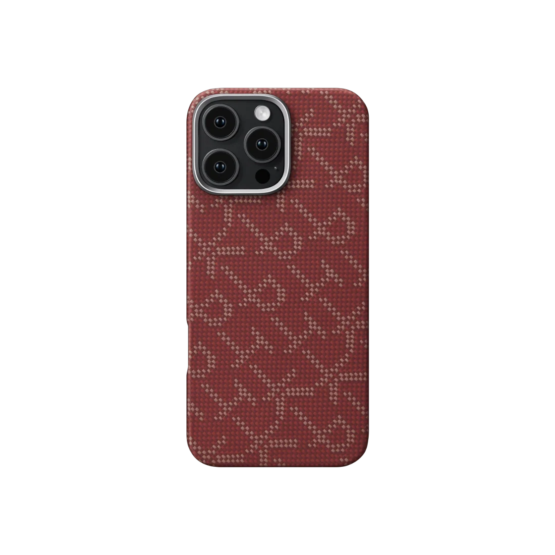 피타카 아이폰 16 프로 모노그램 택타일 우븐 케이스 레드 골드(PITAKA iPhone 16 Pro Monogram-Tactile Woven Case Red Gold)