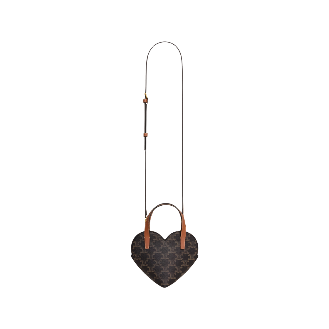셀린느 틴 쾨르 셀린느 트리옹프 캔버스 카프스킨 탄(Celine Teen Coeur Celine in Triomphe Canvas and Calfskin Tan) - 3