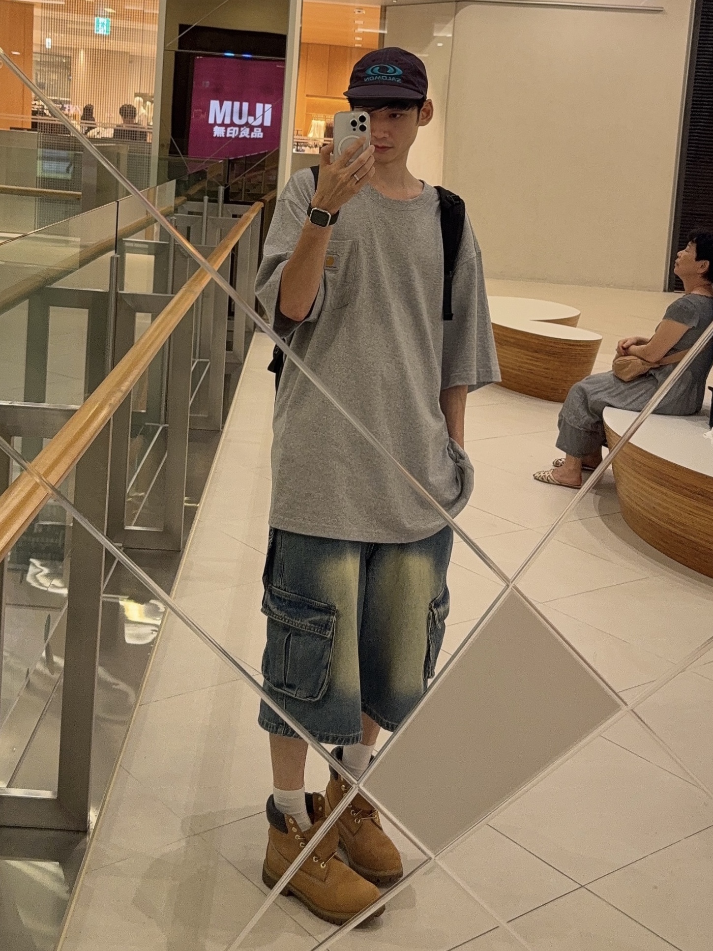 Timberland Premium 6 inch Waterproof Boot Wheat Nubuck - Medium, Carhartt Loose Fit Heavyweight Regular Short Sleeve Pocket T-Shirt Heather Grey 착용 스타일 - 2