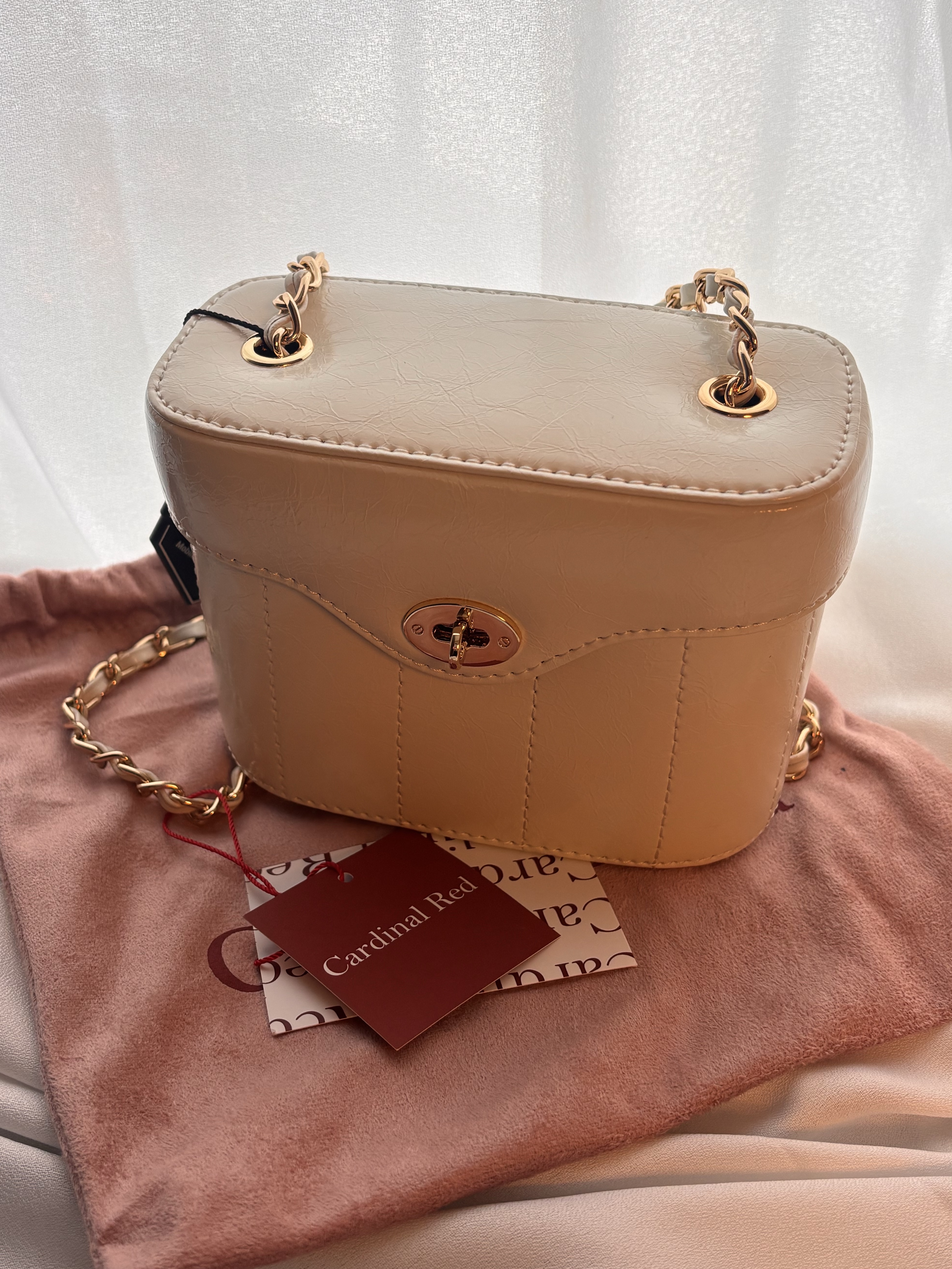 Cardinal Red Andy Bag White 착용 스타일