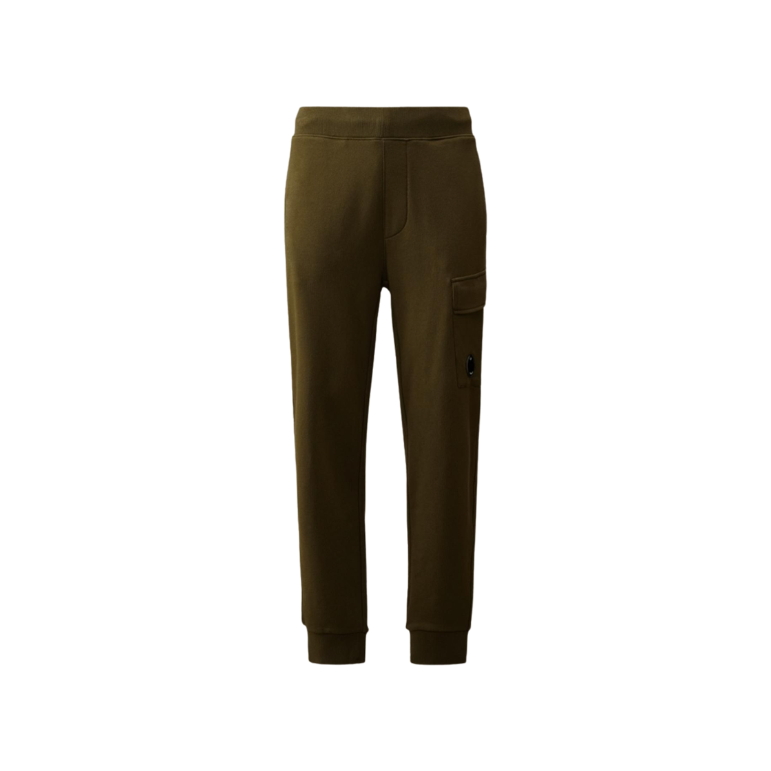 18CMSP017A005086W683 C.P. Company Diagonal Raised Fleece Lens Sweatpants Ivy Green - 25SS