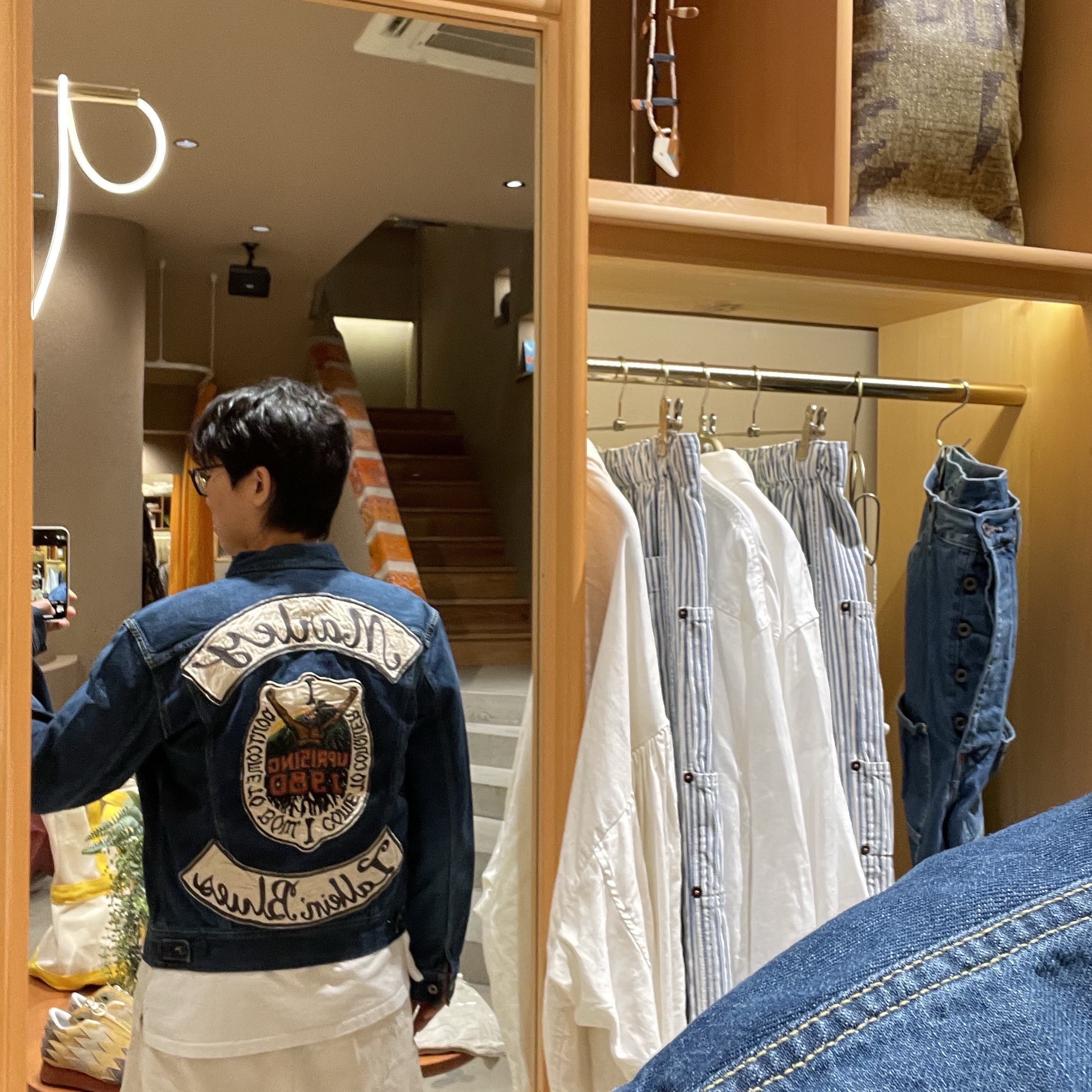 Kapital 14 oz. Denim Marley Uprising Jacket Dark 착용 스타일