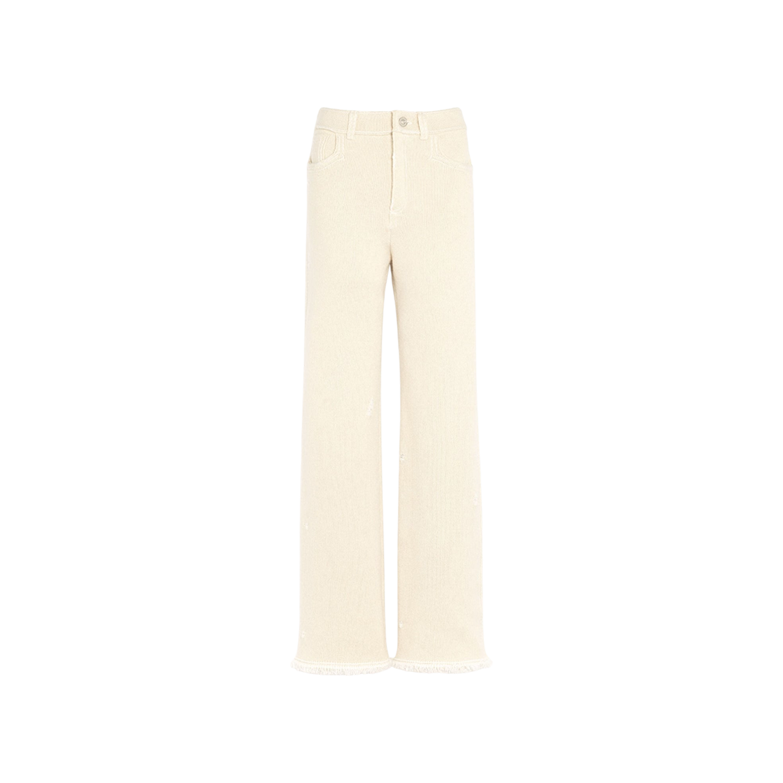 (W) 배리 캐시미어 프린지 디테일 데님 팬츠 니베우스((W) Barrie Cashmere Fringe Detail Denim Pants Niveous)