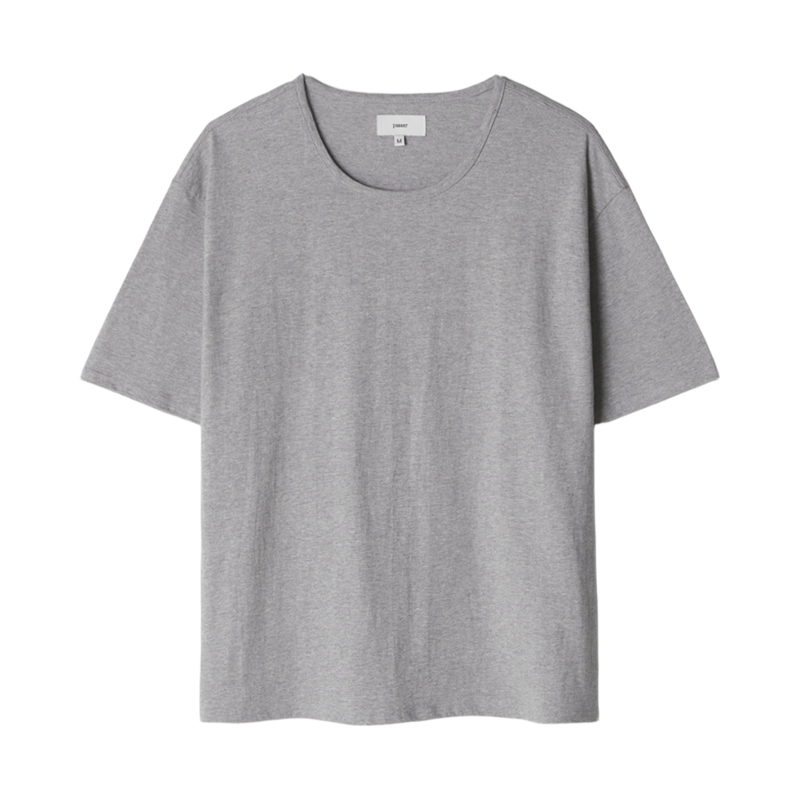 파세르 릴렉스 크롭티 멜란지 그레이