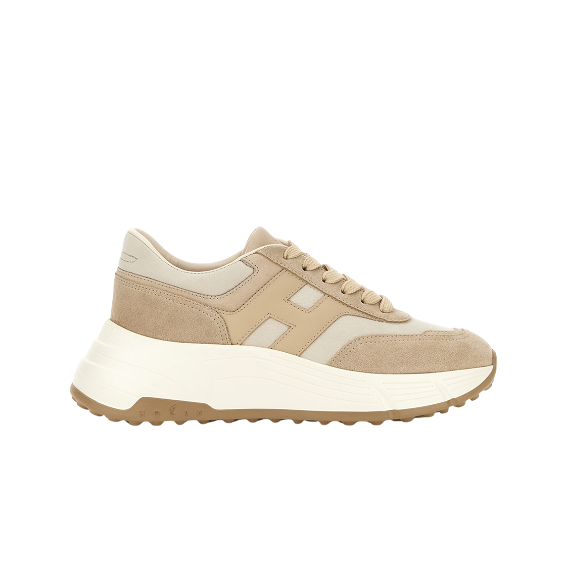 (W) 호간 하이파이 스니커즈 아이보리 베이지((W) Hogan Hi-Fi Sneakers Ivory Beige)