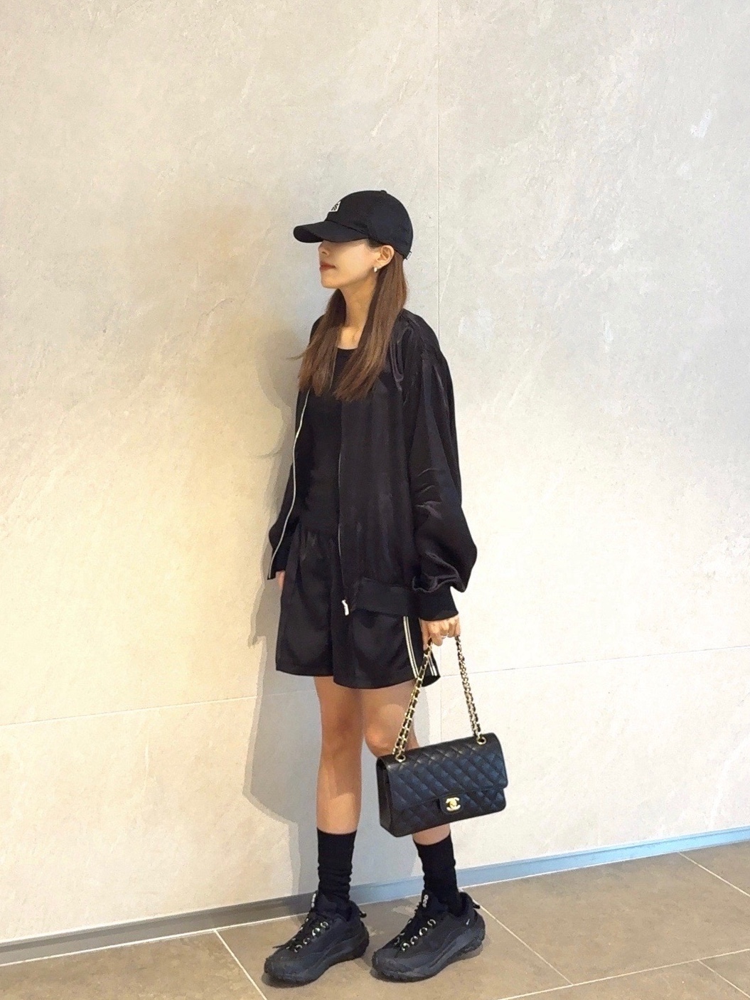 Nike ACG Trail Cap Black, CDG '84-85 Staff Blouson Black 착용 스타일 - 3