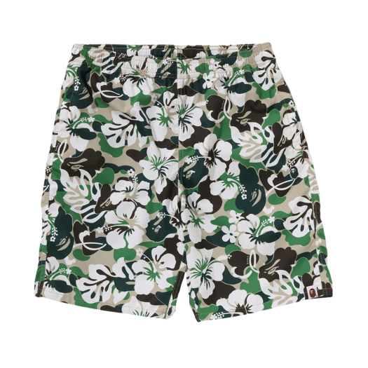- BAPE ABC Resort Camo Beach Shorts Green