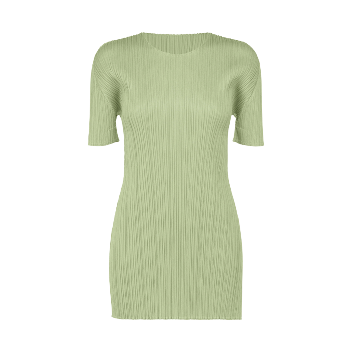 PP51-JT162-58 (W) Pleats Please Issey Miyake MC June Short Sleeve Tunic Pastel Green
