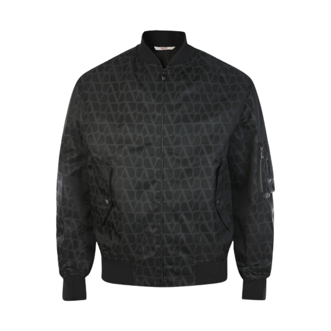 CIF159HMMXM Valentino Toile Iconographe Vlogo Bomber Jacket Black