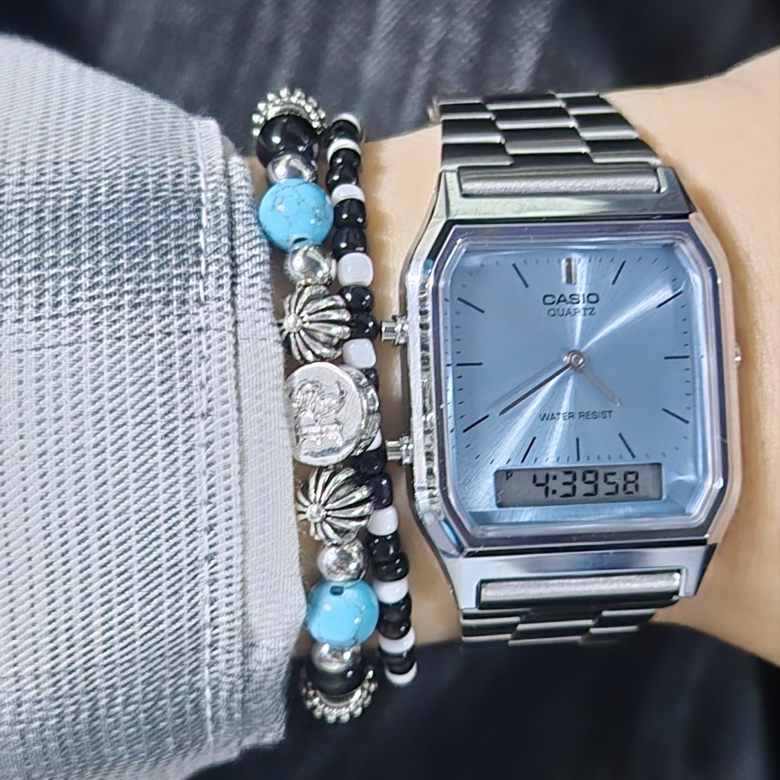 Casio AQ-230A-2A1MQY 착용 스타일