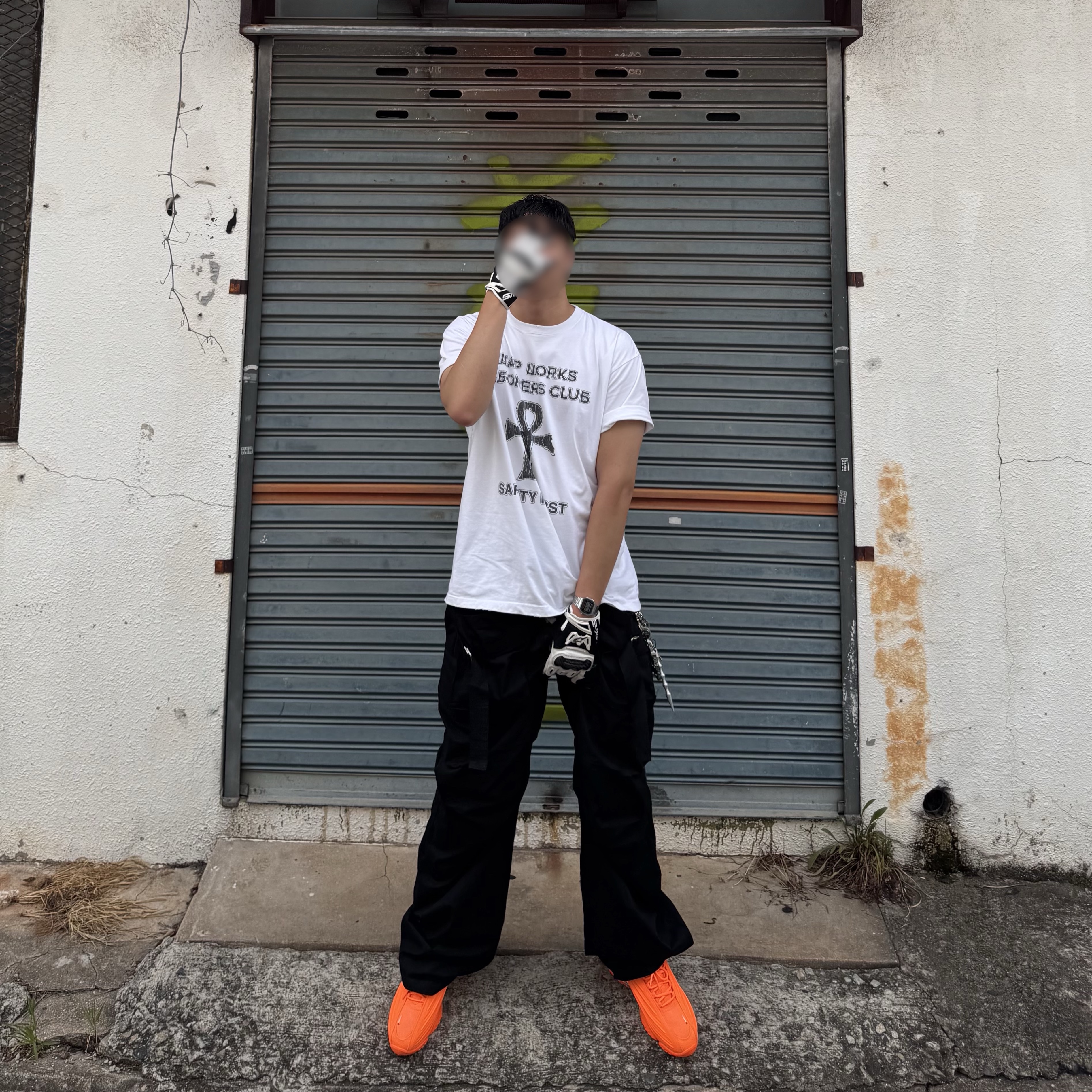 Wapworks Wide Safety Cargo Pants Black, Nike x Drake Nocta Hot Step 2 Total Orange 착용 스타일 - 2