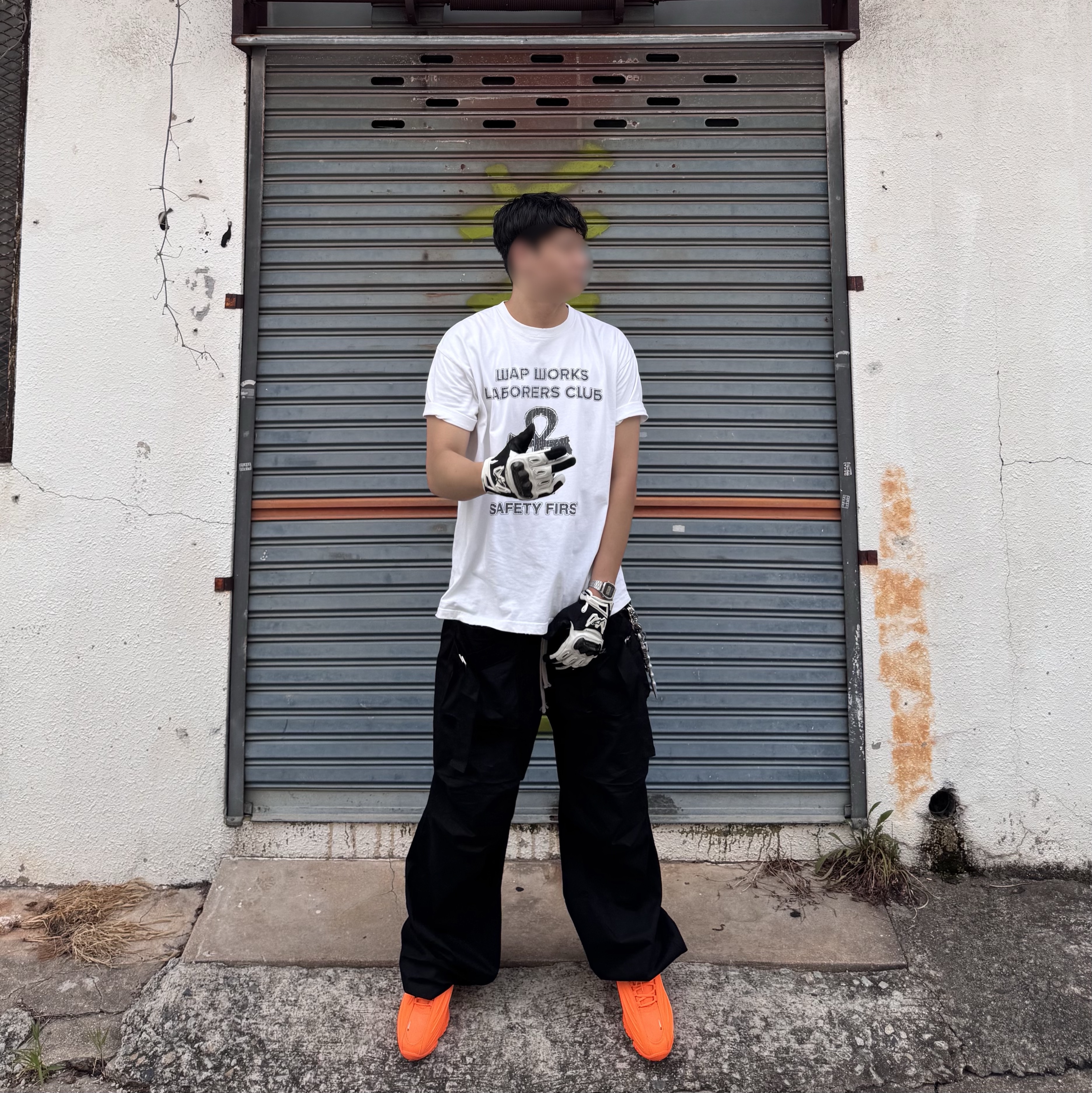 Wapworks Wide Safety Cargo Pants Black, Nike x Drake Nocta Hot Step 2 Total Orange 착용 스타일 - 1