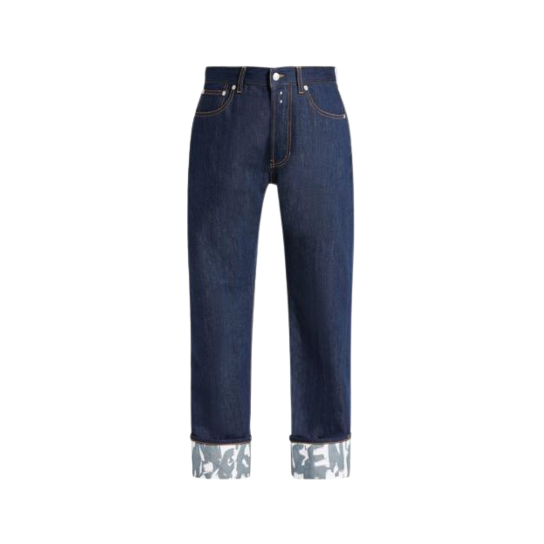 알렉산더 맥퀸 와이드 레그 데님 진 블루(Alexander McQueen Wide Leg Denim Jeans Blue)