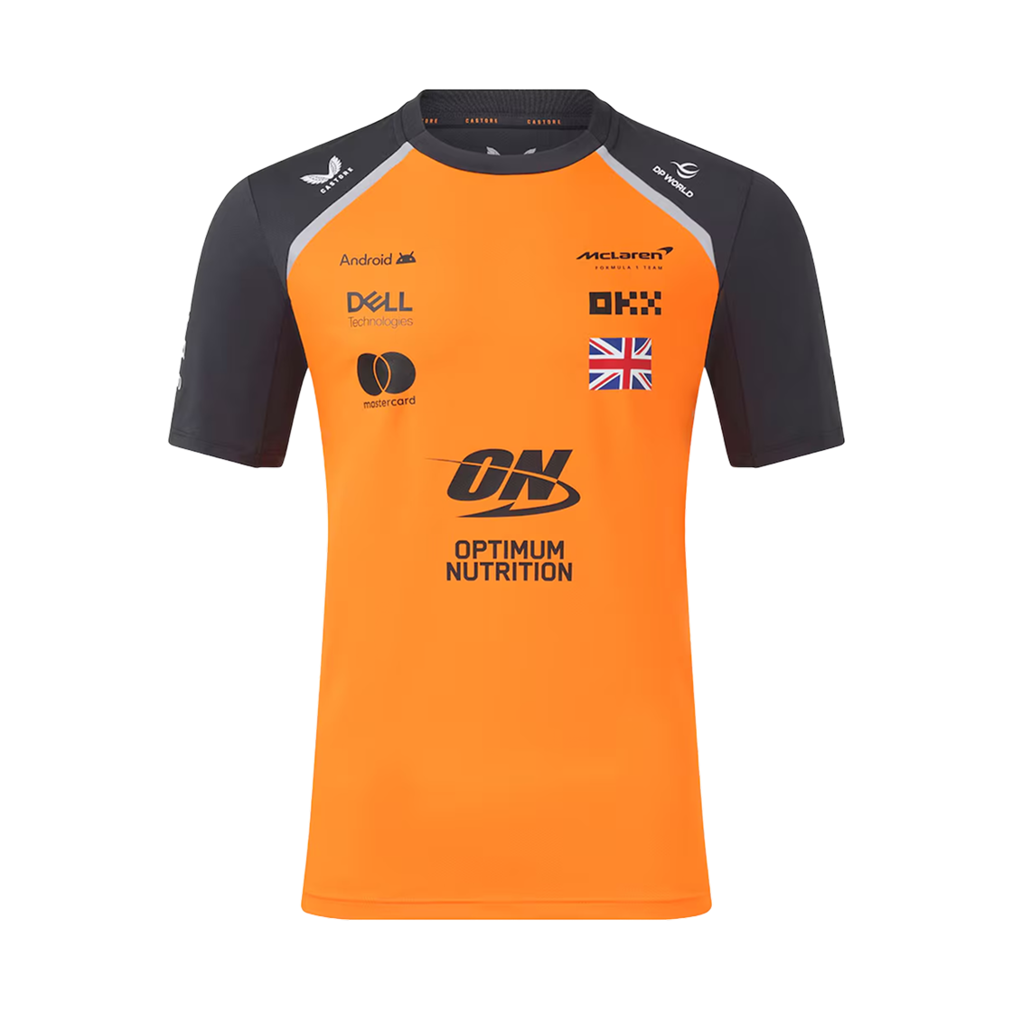 맥라렌 레이싱 x 캐스토어 2025 팀 랜도 노리스 드라이버 셋업 티셔츠 파파야(McLaren Racing x Castore 2025 Team Lando Norris Driver Set Up T-Shirt Papaya)