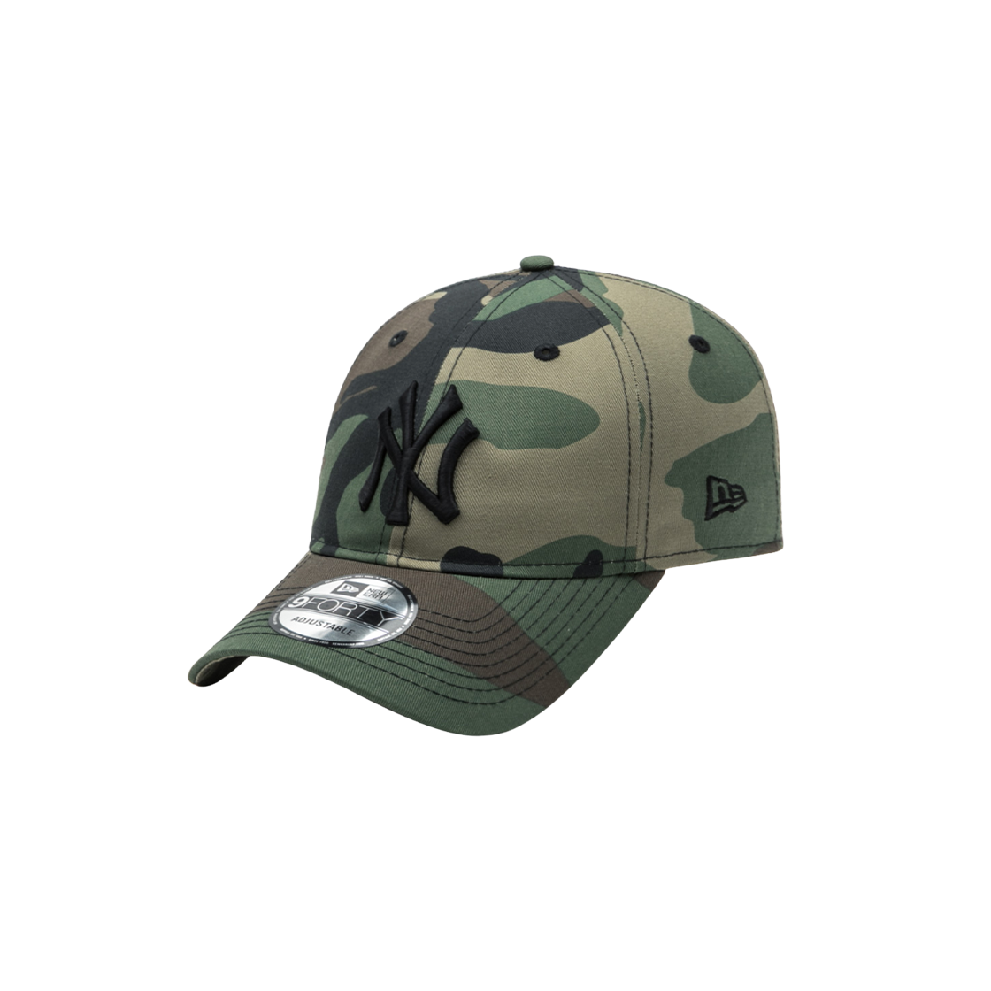 뉴에라 MLB 뉴욕 양키스 베이직 언스트럭쳐 볼캡 우드랜드 카모(New Era MLB New York Yankees Basic Unstructured Ball Cap Woodland Camo)