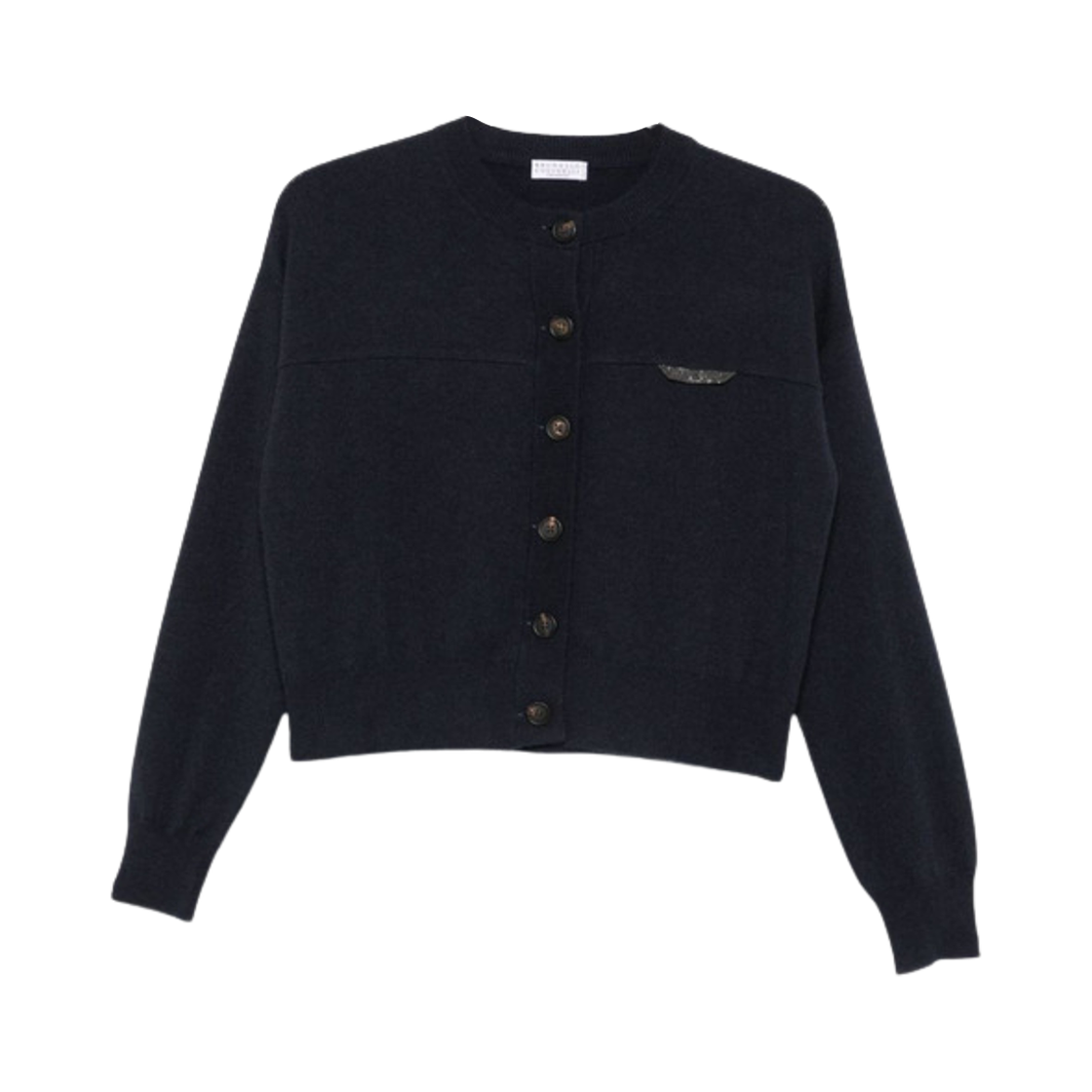 M12212606P-C4224 (W) Brunello Cucinelli Monili Cardigan Navy