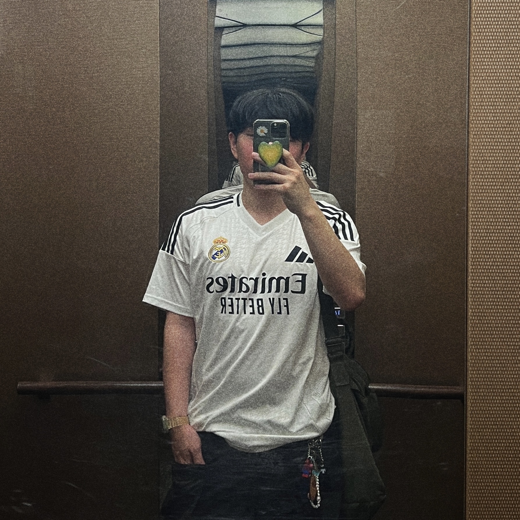Adidas Real Madrid 2024/25 Home Jersey White - KR Sizing (Non Marking Ver.) 착용 스타일