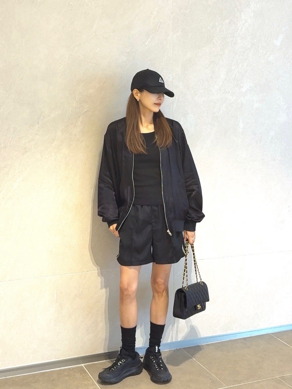 Nike ACG Trail Cap Black, CDG '84-85 Staff Blouson Black 착용 스타일 - 2