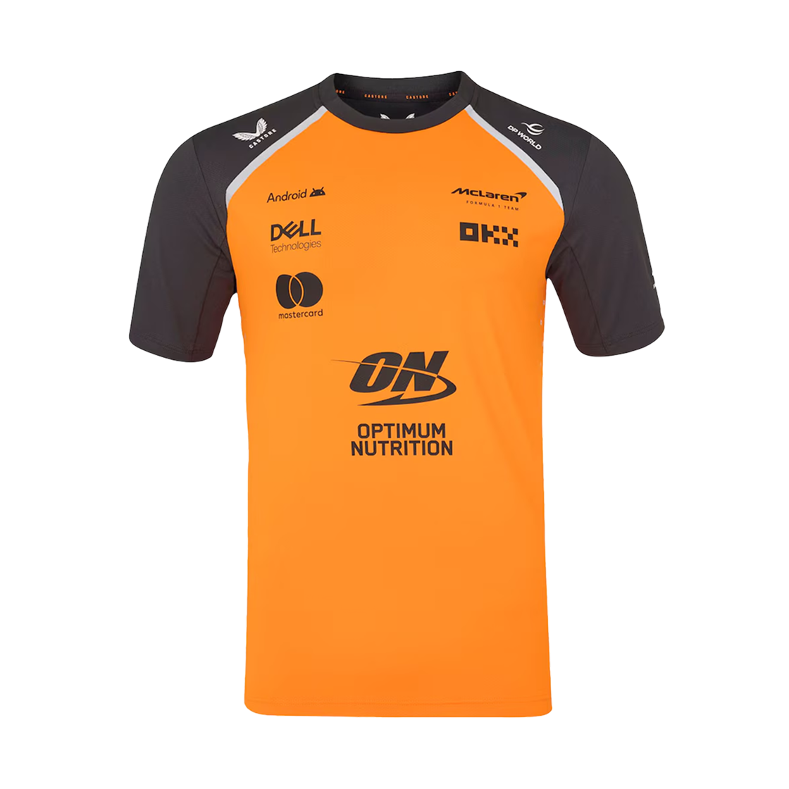 TM9923-088 McLaren Racing x Castore 2025 Team Set Up T-Shirt Papaya