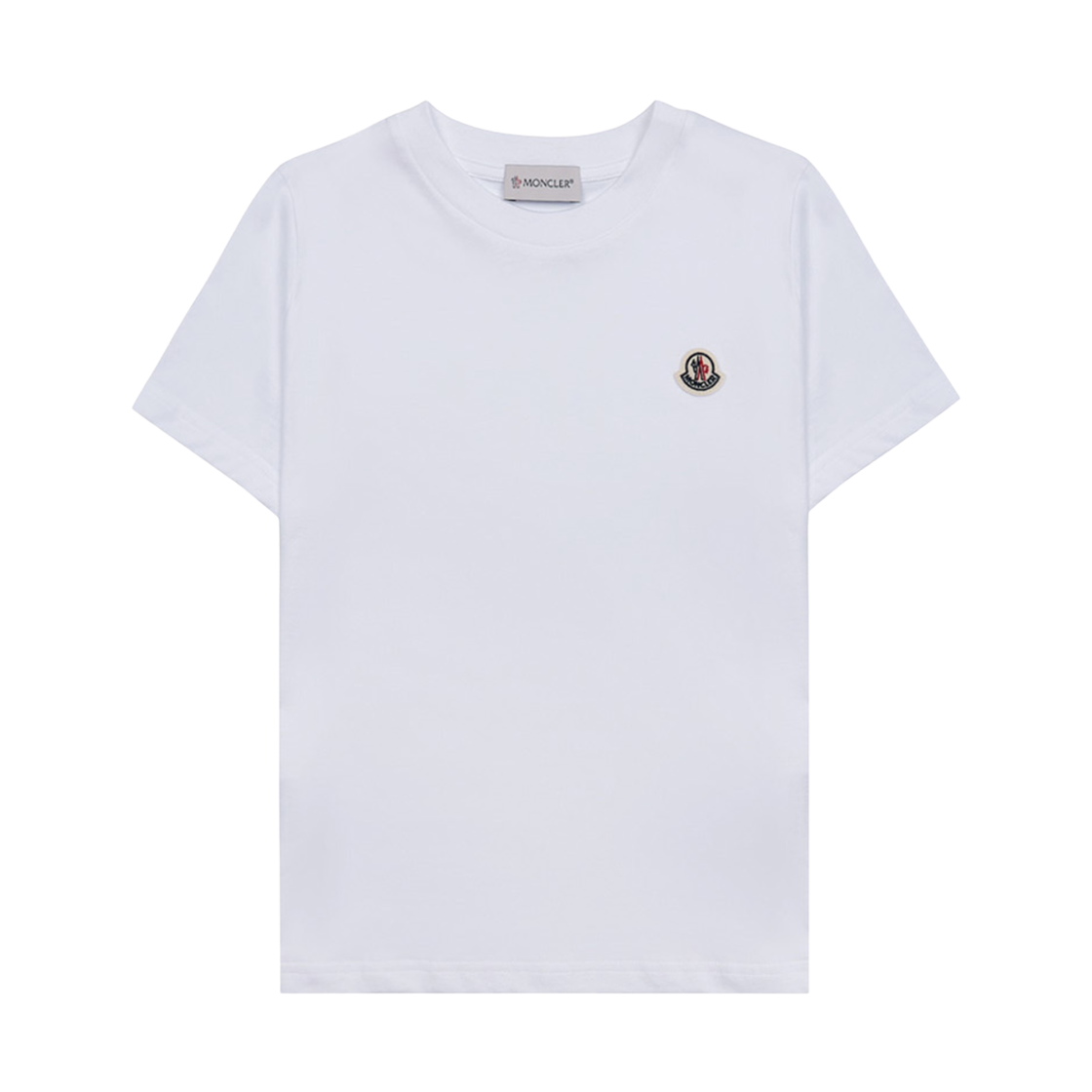 (키즈) 몽클레르 매글리아 로고 패치 티셔츠 화이트 - 24SS((Kids) Moncler Maglia Logo Patch T-Shirt White - 24SS)