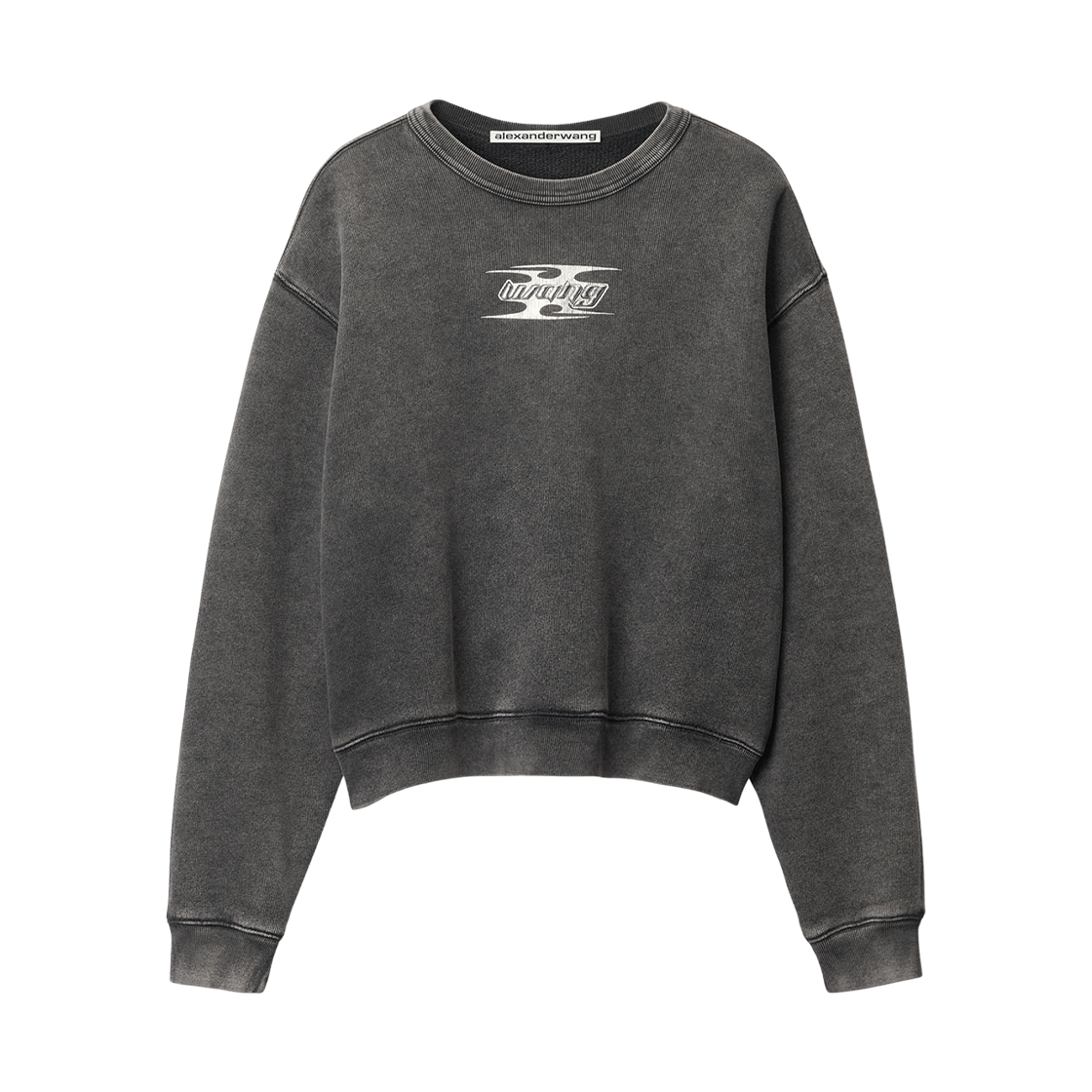 (W) 알렉산더 왕 로고 스웨트셔츠 워시드 시더((W) Alexander Wang Logo Sweatshirt Washed Cedar)