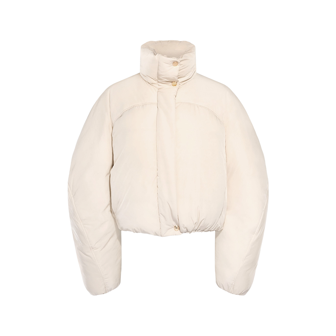 (W) 자크뮈스 카라코 크롭 푸퍼 자켓 오프 화이트((W) Jacquemus Caraco Cropped Puffer Jacket Off White)
