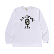 BAPE City Camo College L/S T-Shirt White