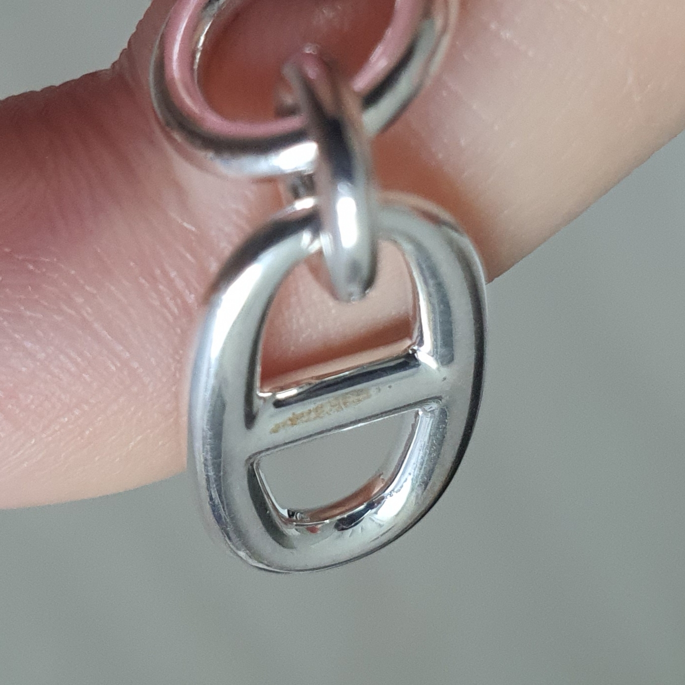 (W) Hermes Chaine D'Ancre Pendant Sterling Silver 착용 스타일