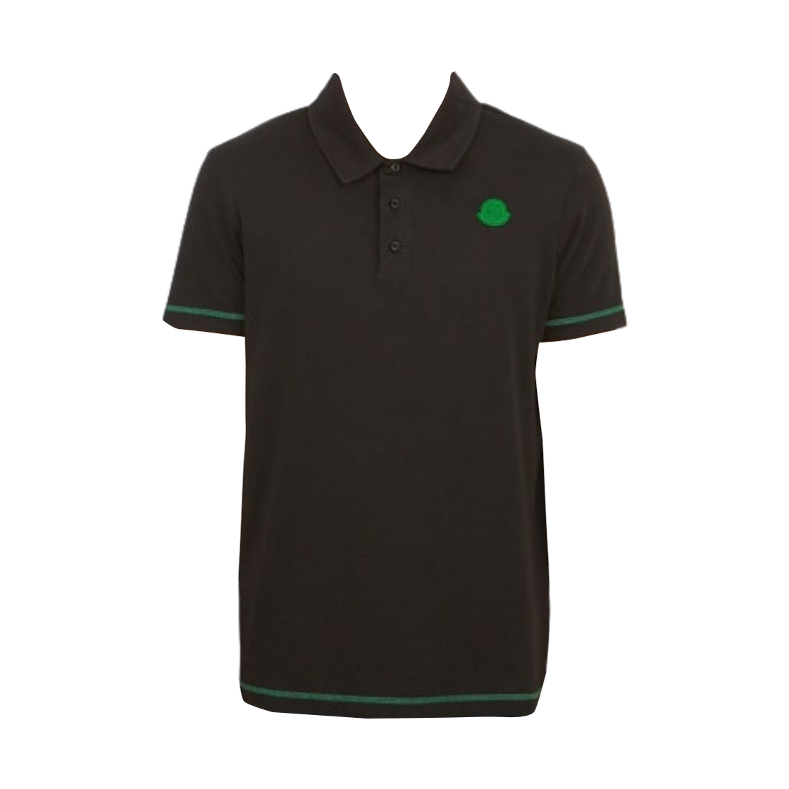J1-091-8A00005-8390T-998 Moncler Logo Patch Polo Short Sleeve Shirt Black - 24SS