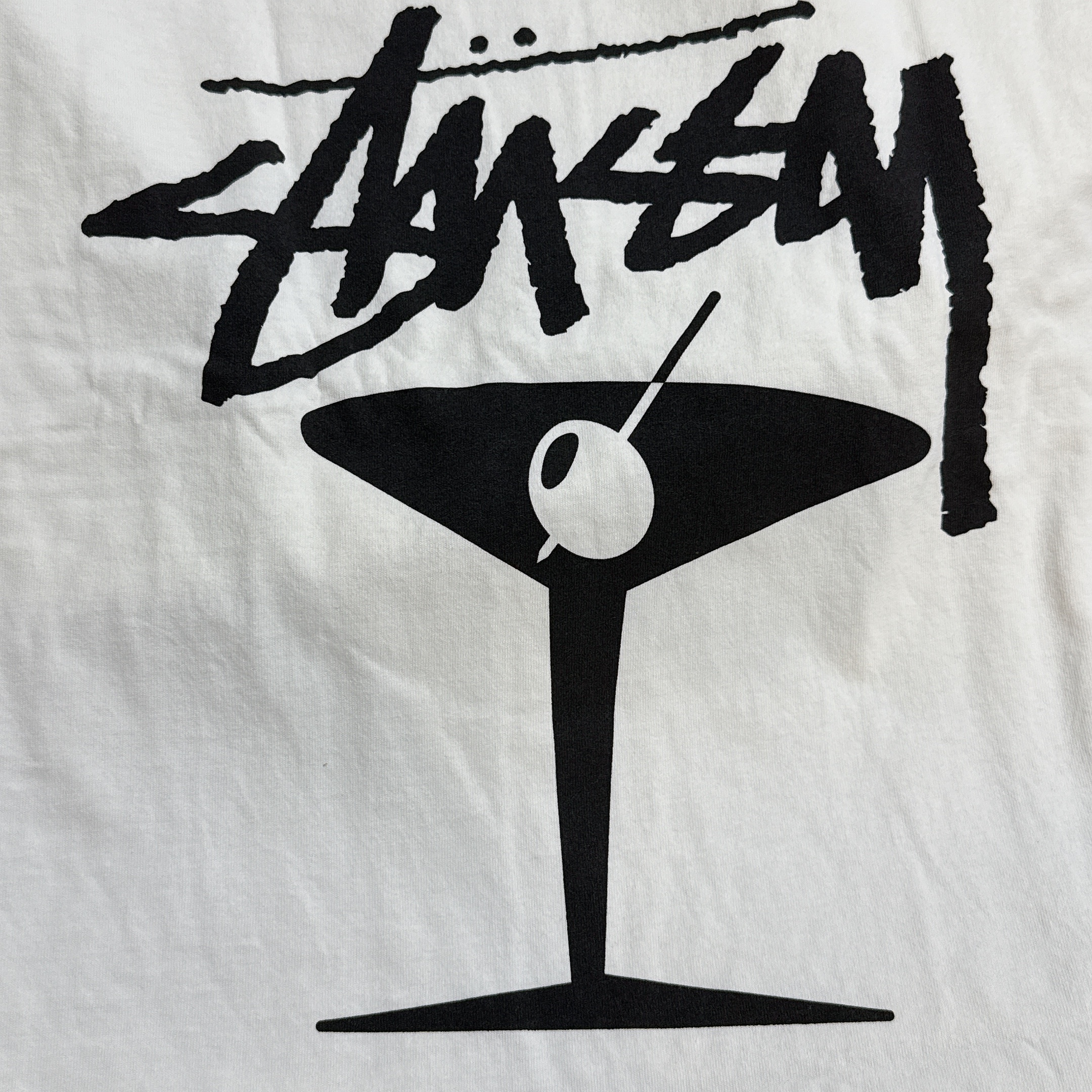Stussy Martini T-Shirt Pigment Dyed Natural 착용 스타일
