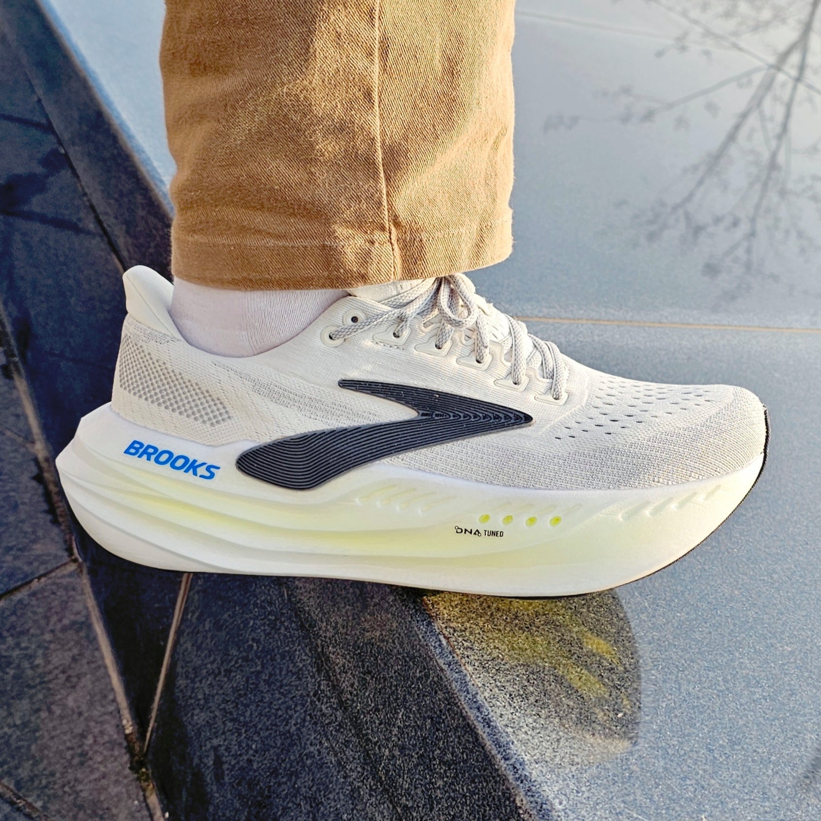 Brooks Running Glycerin Max Grey - D Medium 착용 스타일