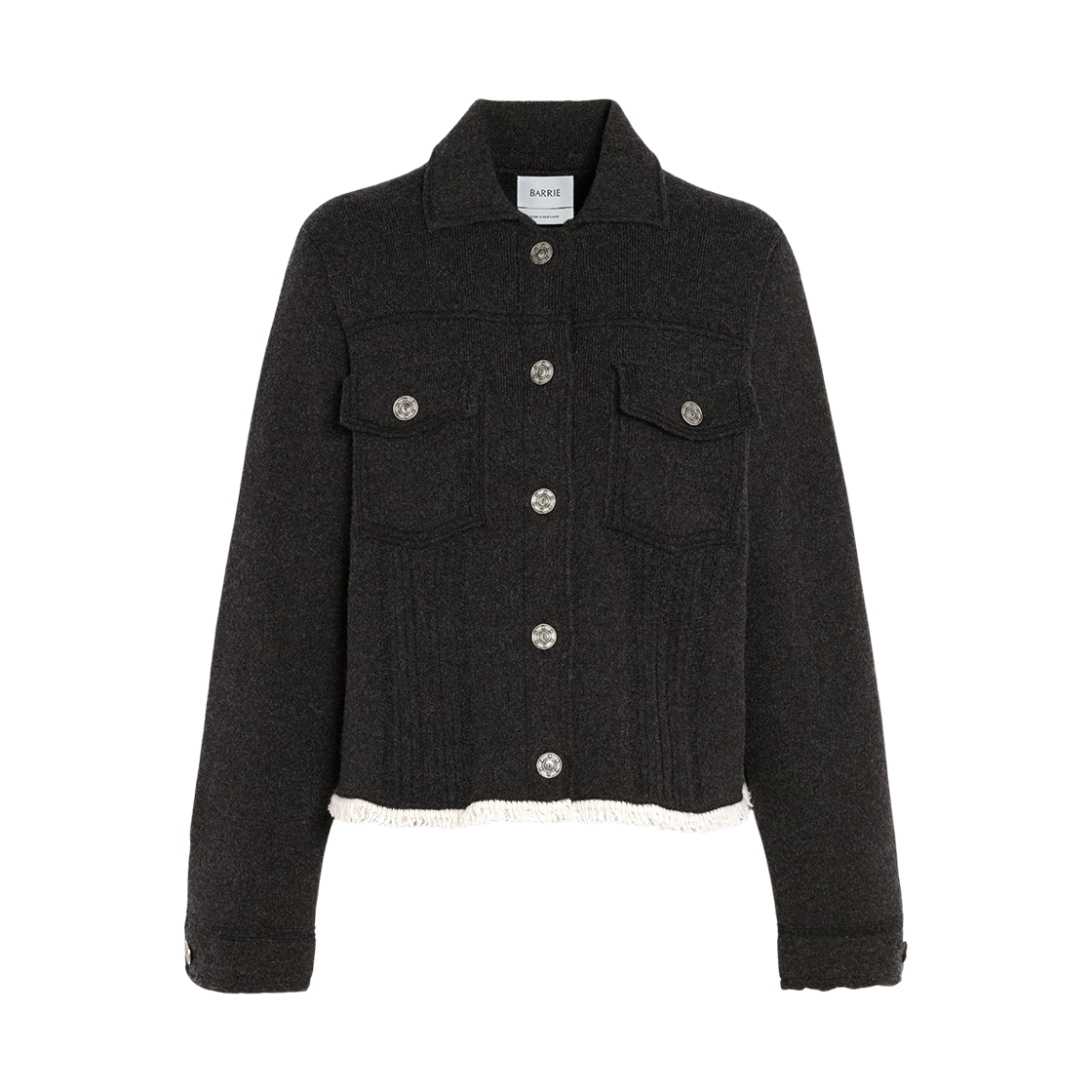 (W) 배리 캐시미어 데님 자켓 블랙((W) Barrie Cashmere Denim Jacket Black)